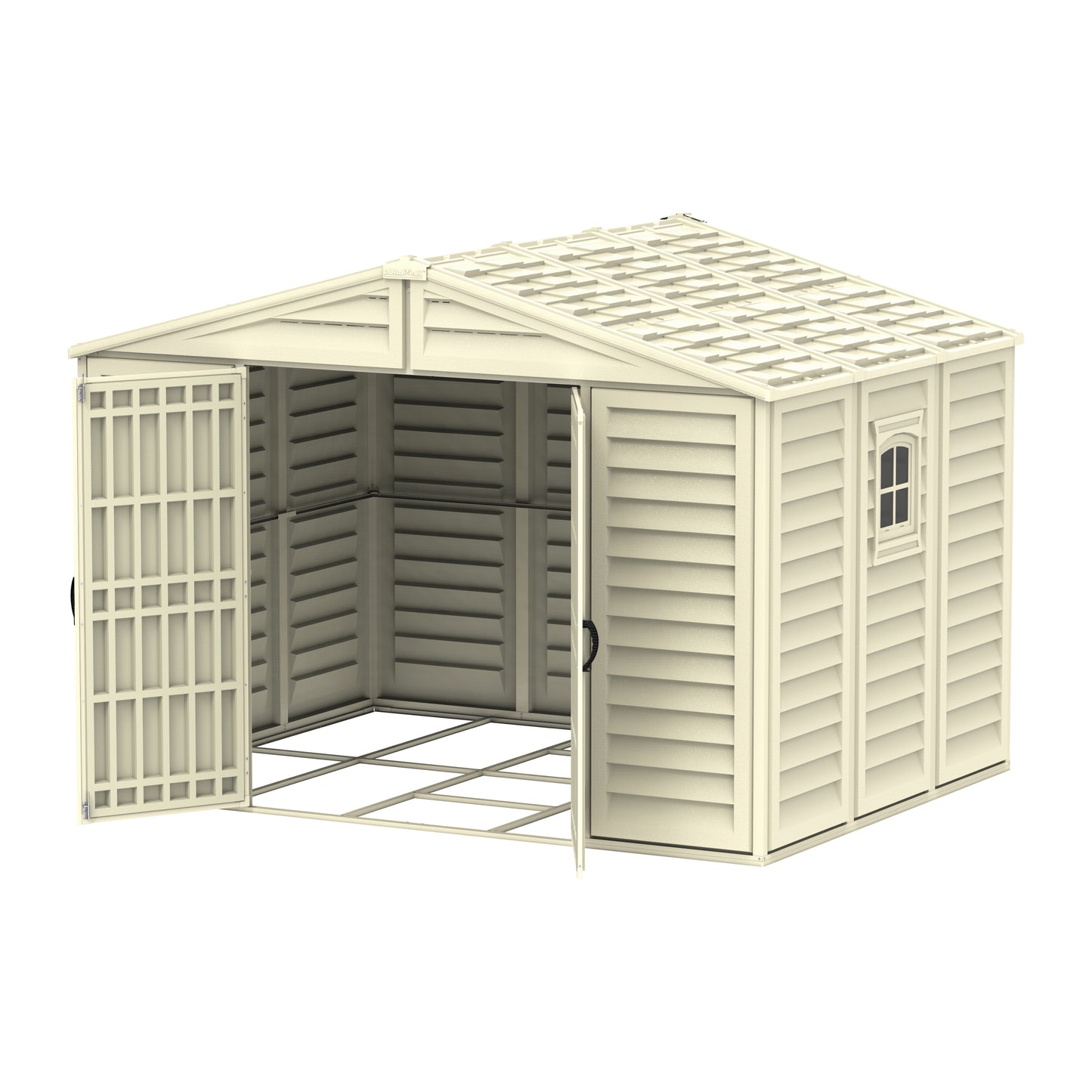 WoodBridge 10.5x8ft (324.8x247x233.2 cm) Resin Garden Storage Shed - Cosmoplast Kuwait