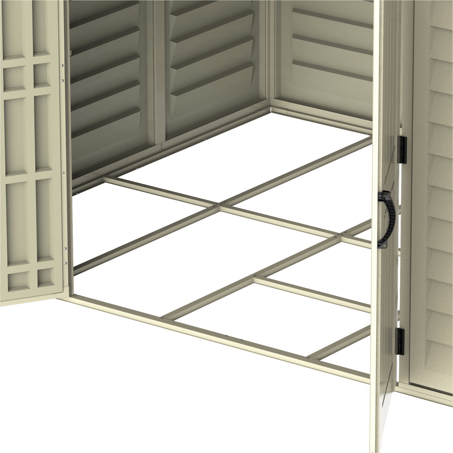 WoodBridge 10.5x8ft (324.8x247x233.2 cm) Resin Garden Storage Shed - Cosmoplast Kuwait