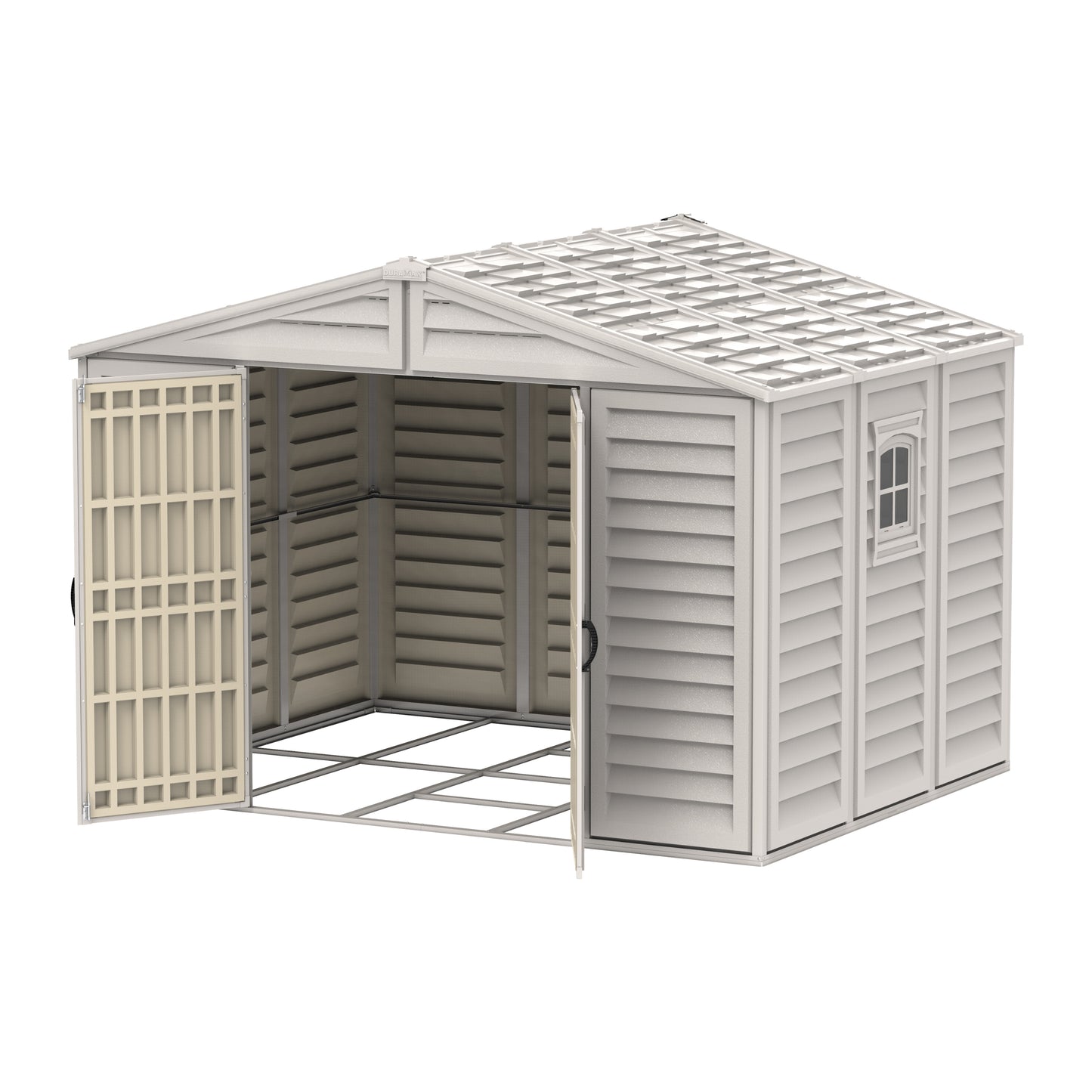 WoodBridge 10.5x8ft (324.8x247x233.2 cm) Resin Garden Storage Shed - Cosmoplast Kuwait