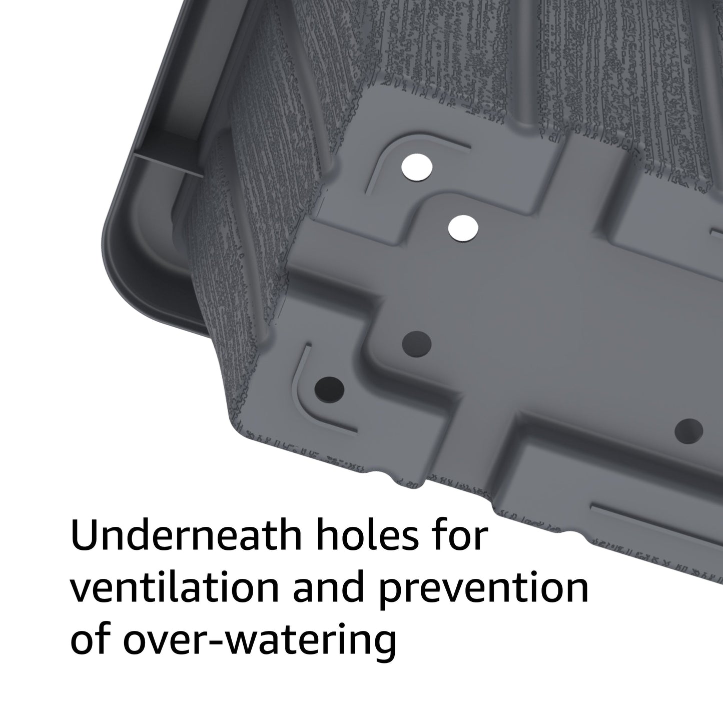 18" Cedargrain Rectangular Planter with Tray - Cosmoplast Kuwait