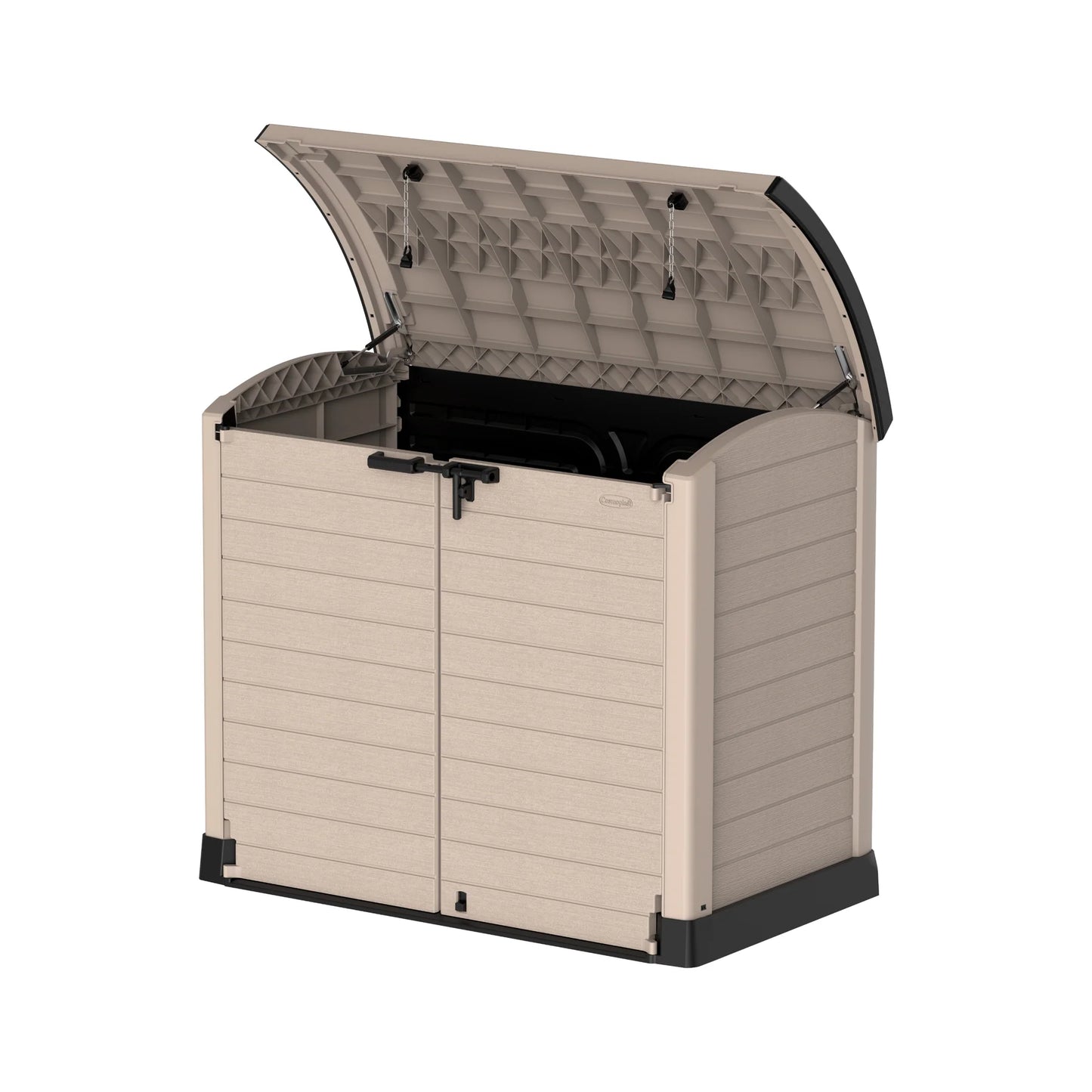 CEDARGRAIN 1200L SMALL STORAGE SHED WITH ARC LID - Cosmoplast Kuwait
