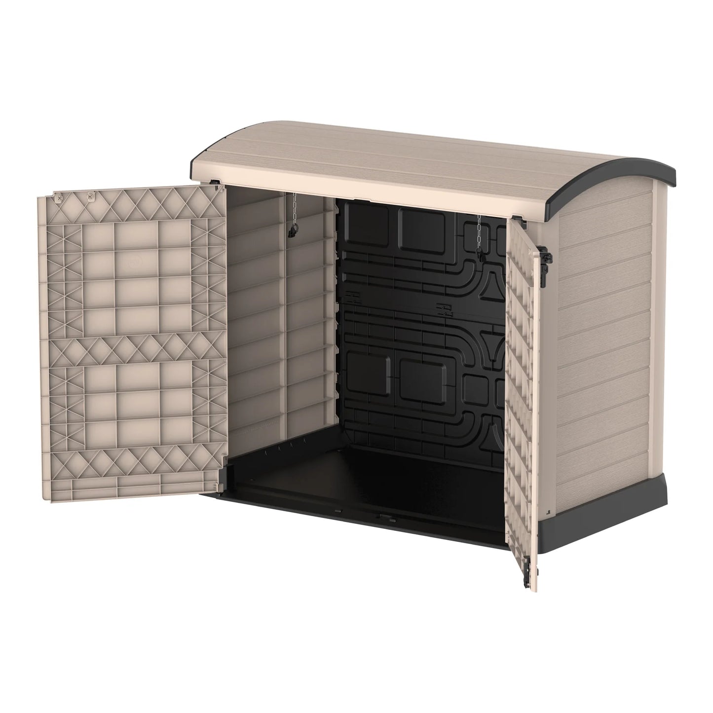 CEDARGRAIN 1200L SMALL STORAGE SHED WITH ARC LID - Cosmoplast Kuwait
