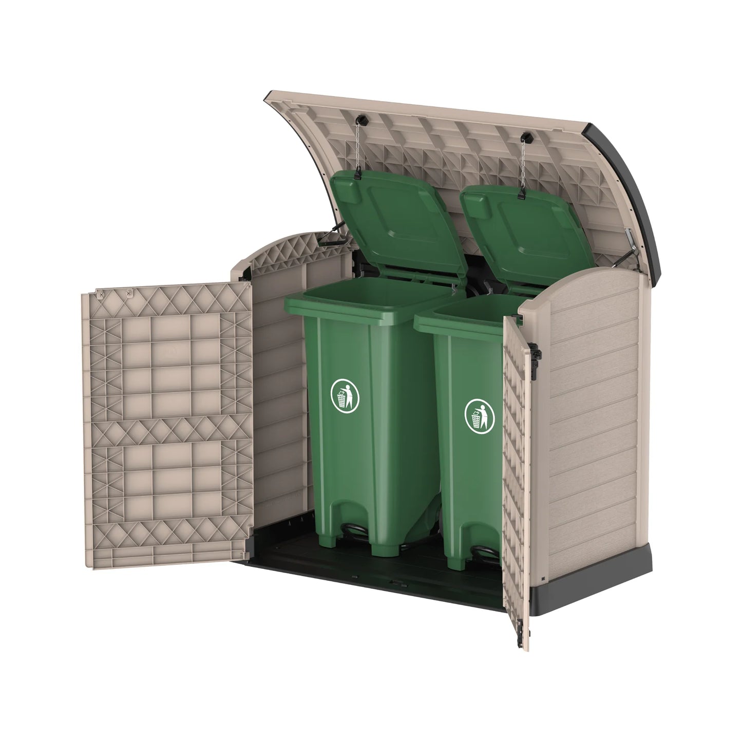 CEDARGRAIN 1200L SMALL STORAGE SHED WITH ARC LID - Cosmoplast Kuwait