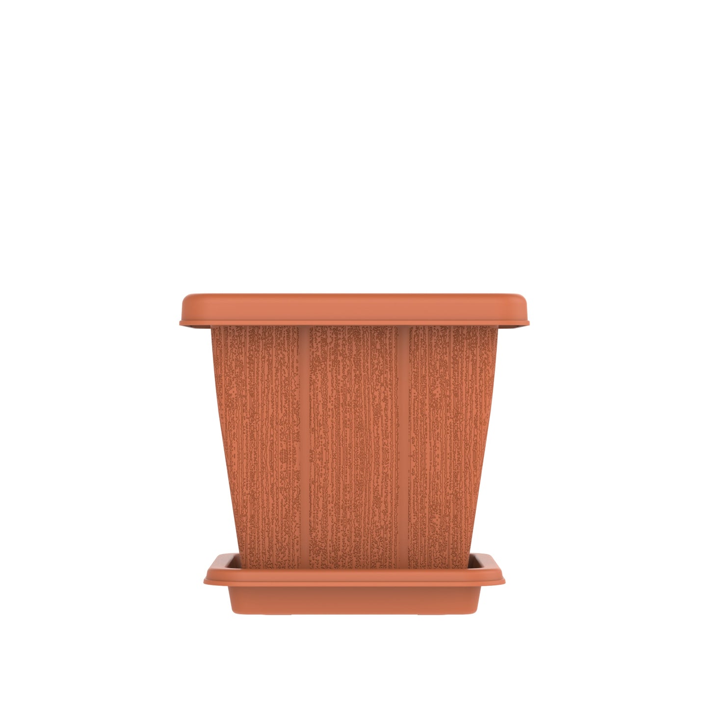 10L Cedargrain Square Planter with Tray - Cosmoplast Kuwait