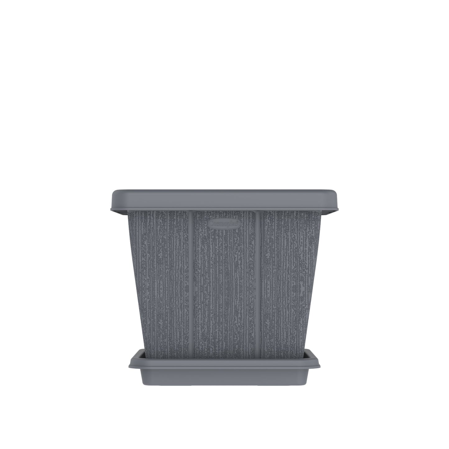 10L Cedargrain Square Planter with Tray - Cosmoplast Kuwait