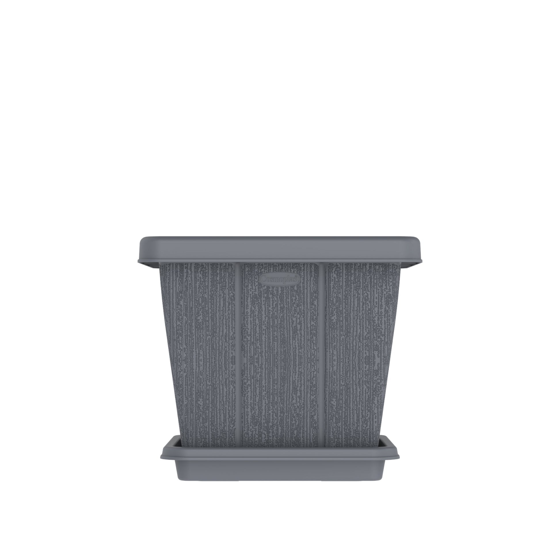10L Cedargrain Square Planter with Tray - Cosmoplast Kuwait