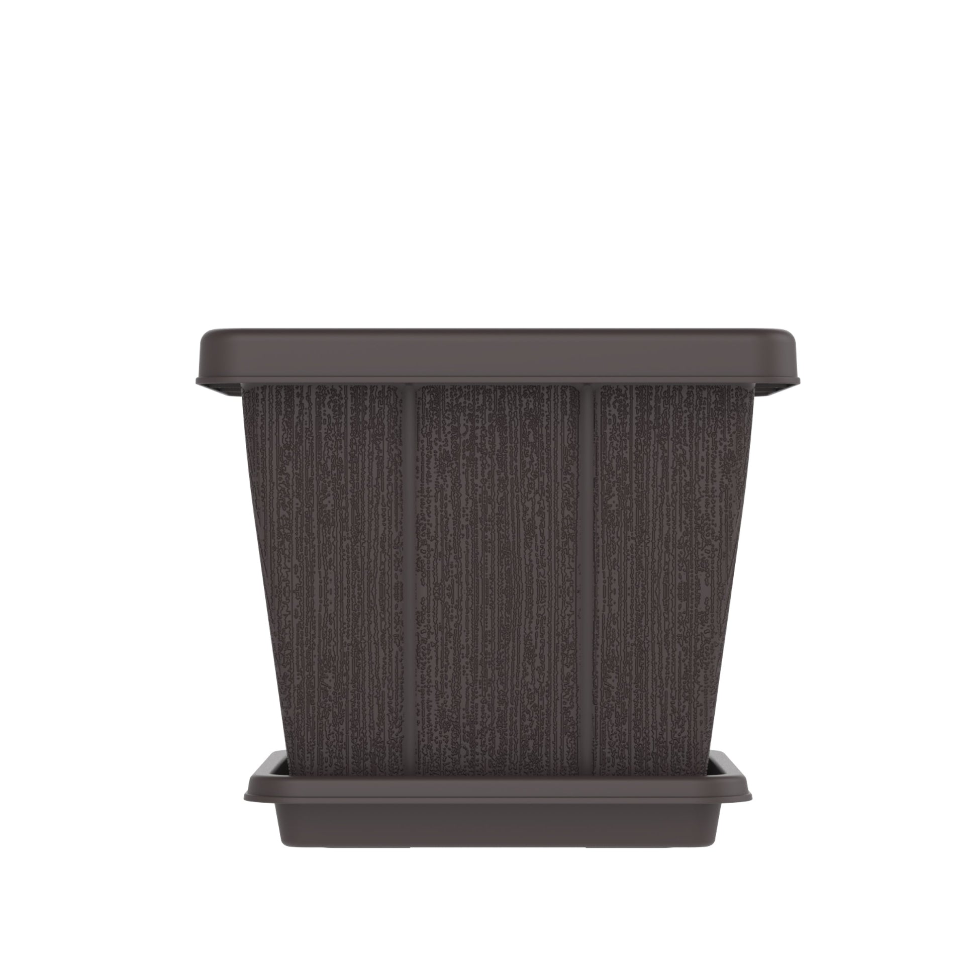 20L Cedargrain Square Planter with Tray - Cosmoplast Kuwait