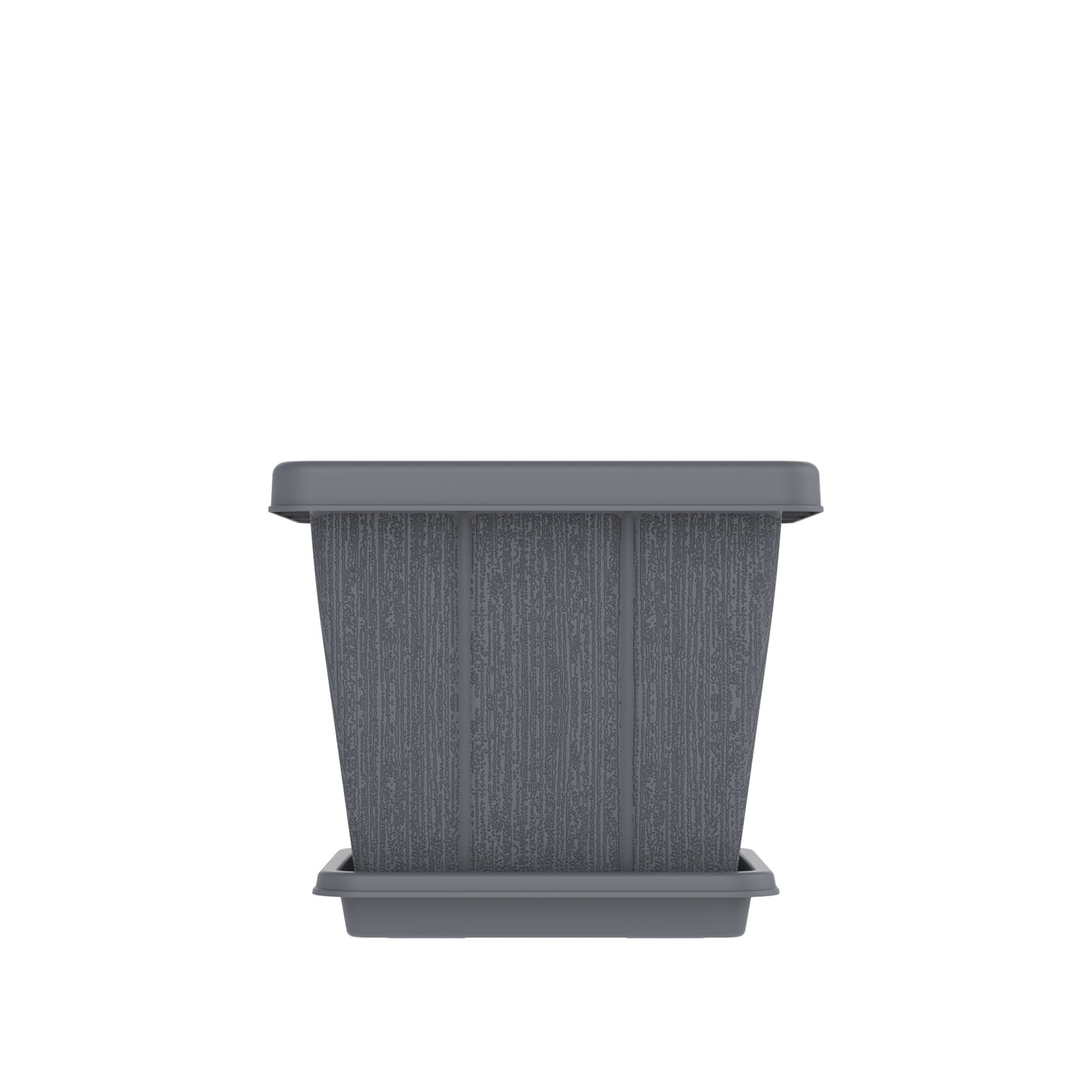 10L Cedargrain Square Planter with Tray - Cosmoplast Kuwait