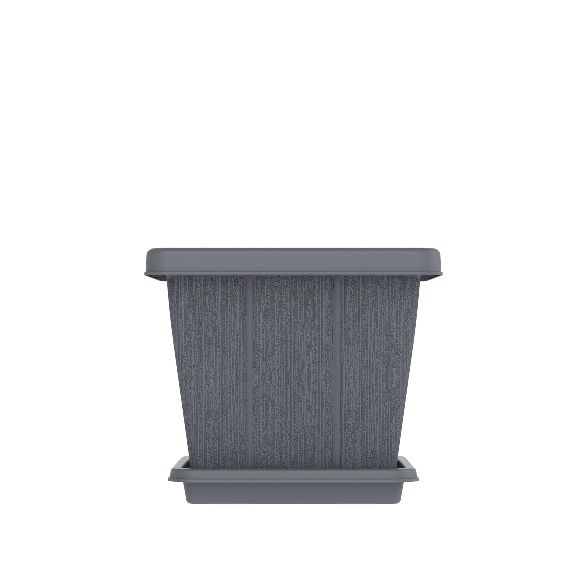 10L Cedargrain Square Planter with Tray - Cosmoplast Kuwait