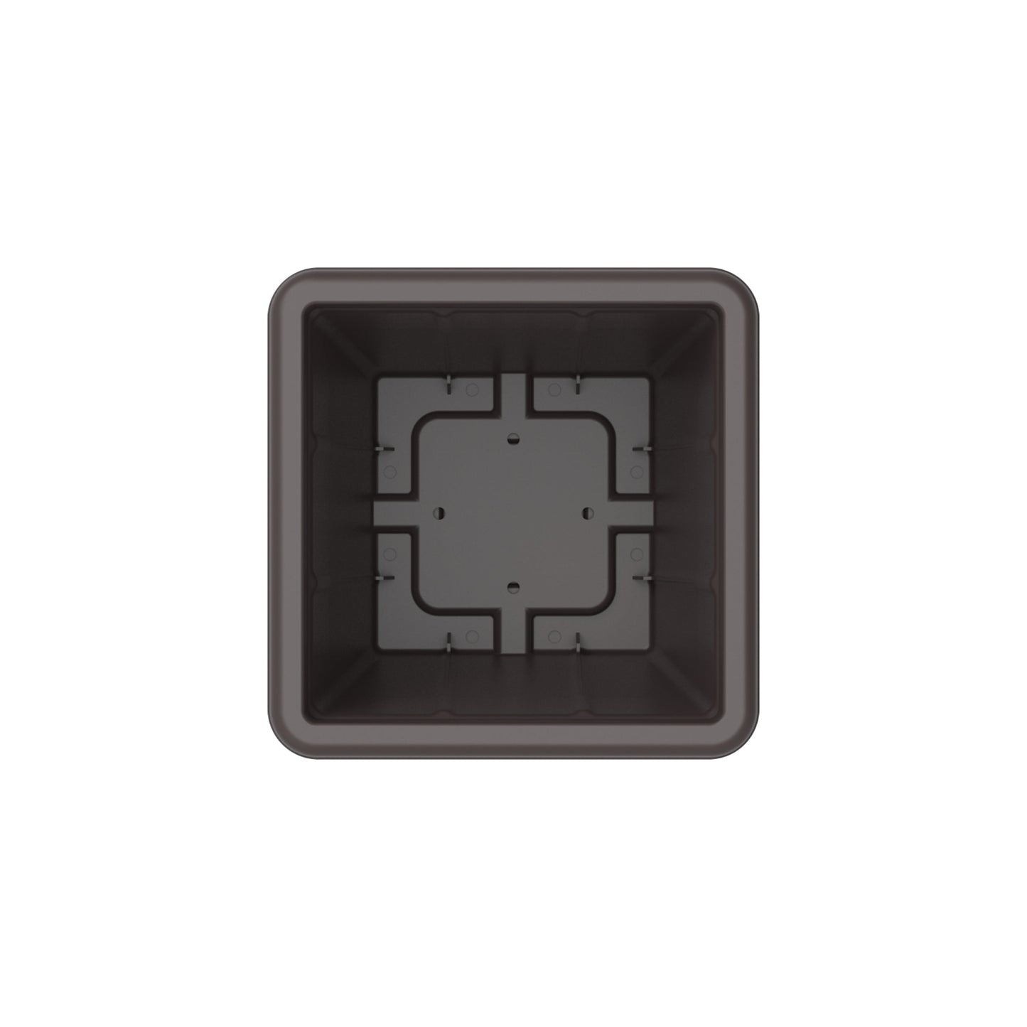 10L Cedargrain Square Planter with Tray - Cosmoplast Kuwait