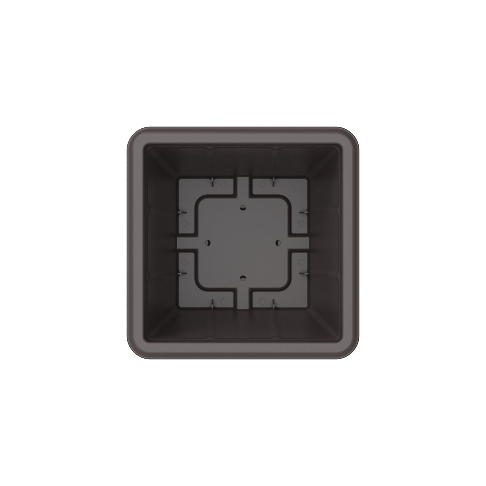 10L Cedargrain Square Planter with Tray - Cosmoplast Kuwait