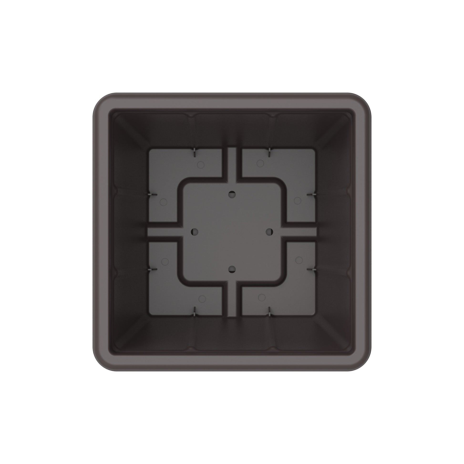 20L Cedargrain Square Planter with Tray - Cosmoplast Kuwait