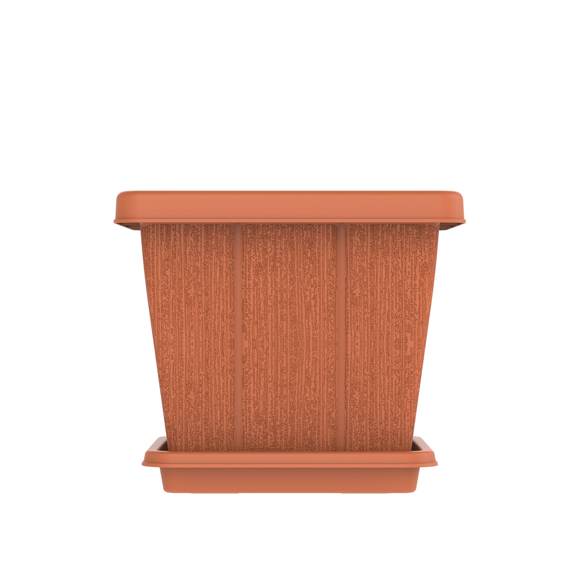 20L Cedargrain Square Planter with Tray - Cosmoplast Kuwait