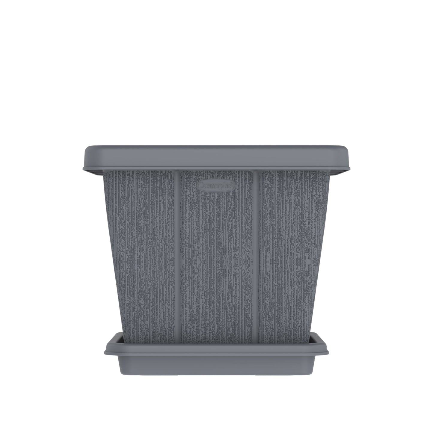 20L Cedargrain Square Planter with Tray - Cosmoplast Kuwait
