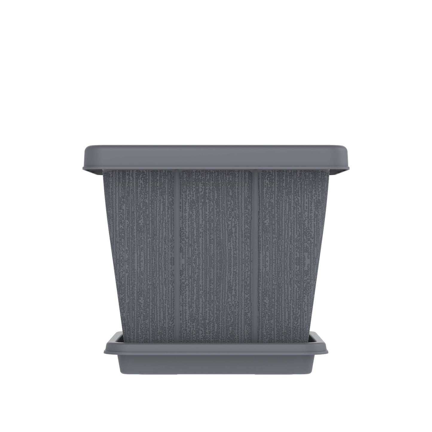 20L Cedargrain Square Planter with Tray - Cosmoplast Kuwait