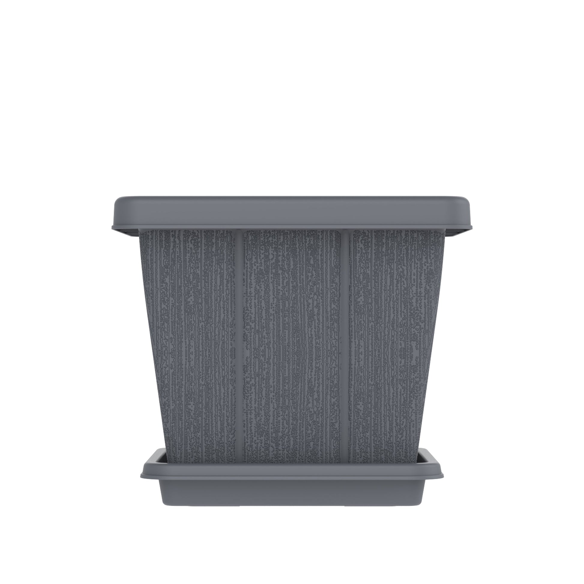 20L Cedargrain Square Planter with Tray - Cosmoplast Kuwait