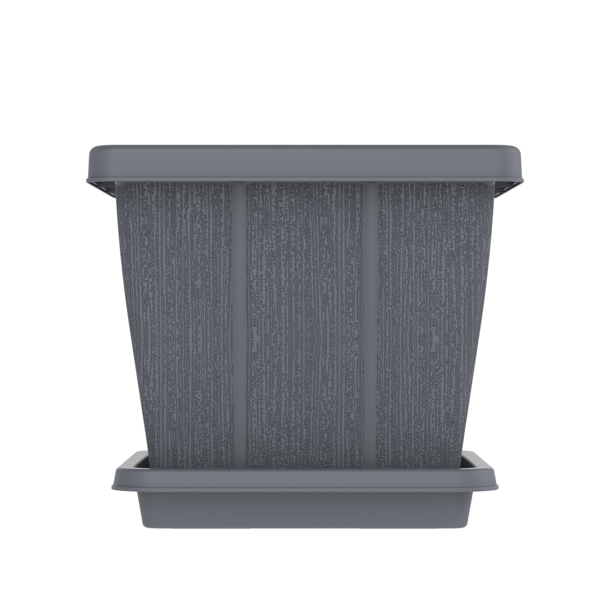 30L Cedargrain Square Planter with Tray - Cosmoplast Kuwait