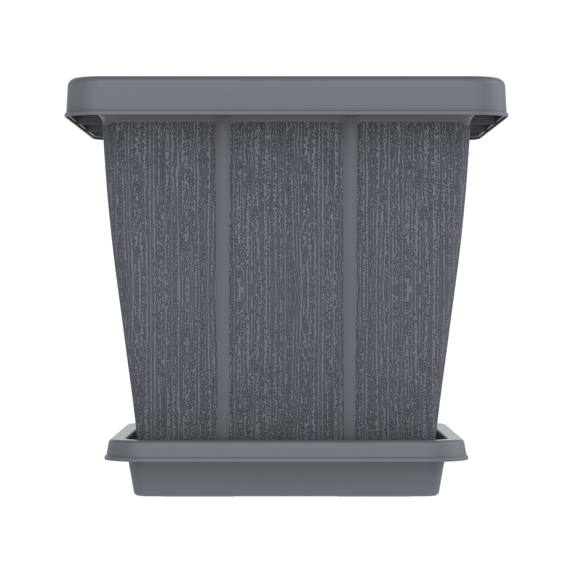 45L Cedargrain Square Planter with Tray - Cosmoplast Kuwait