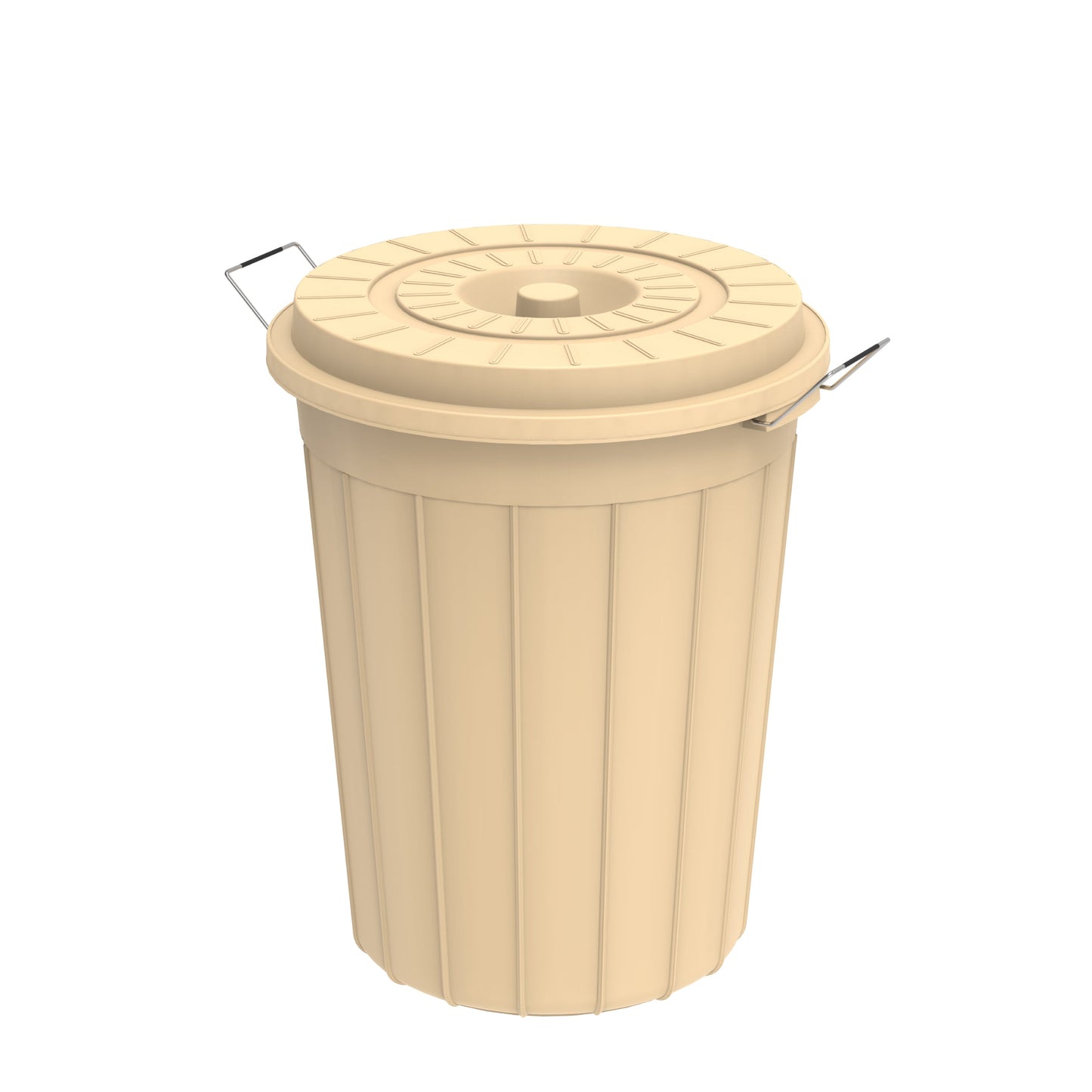 70L Round Plastic Drums with Lid - Cosmoplast Kuwait