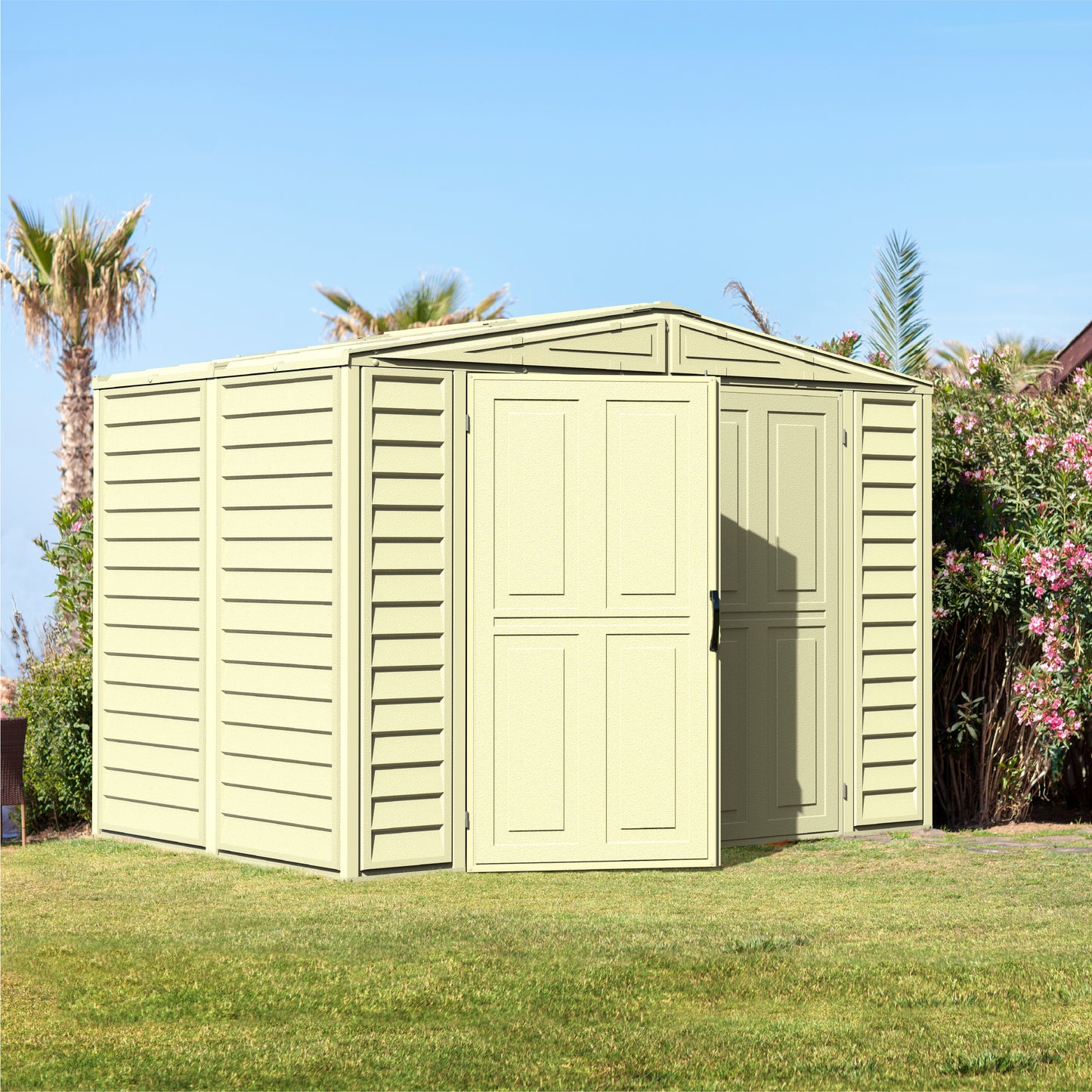 DuraMate 8x5.5ft (239.7x162.8x187.5 cm) Resin Storage Shed - Cosmoplast Kuwait