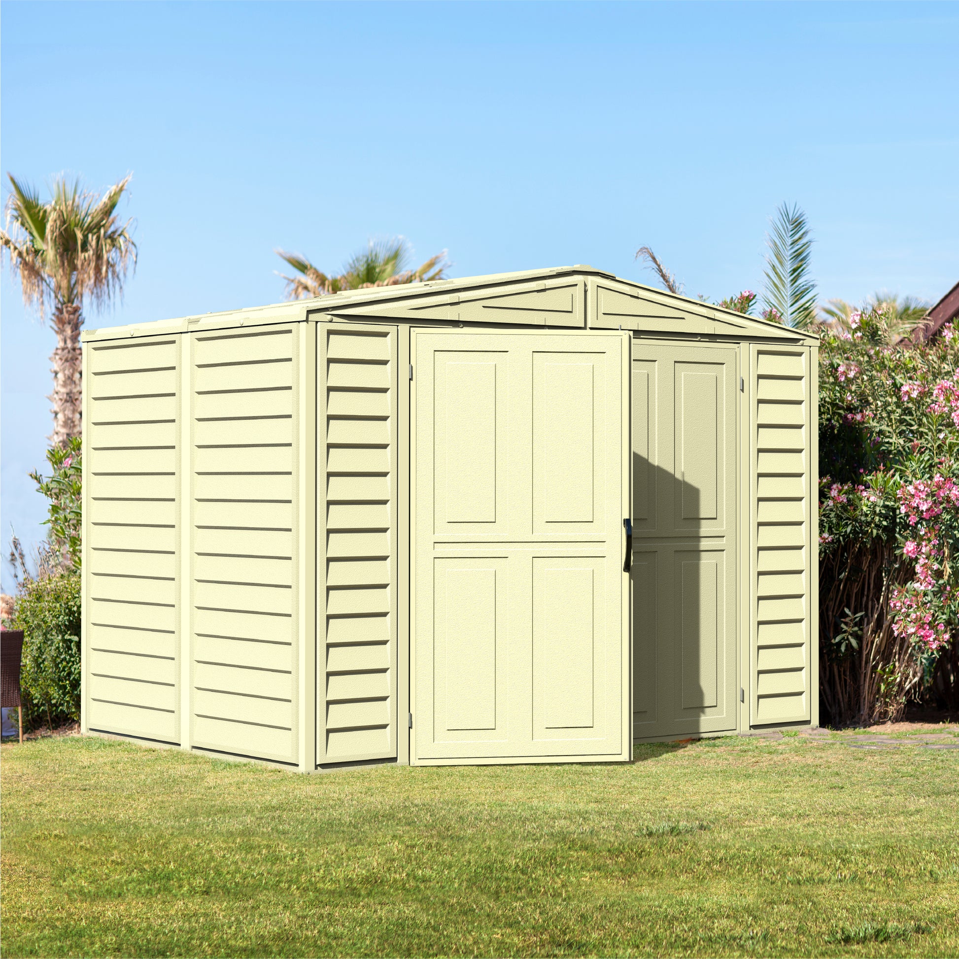 DuraMate 8x5.5ft (239.7x162.8x187.5 cm) Resin Storage Shed - Cosmoplast Kuwait