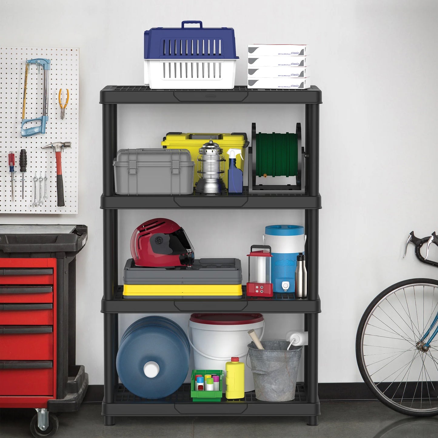 4 Tiers Shelving Storage Rack - Cosmoplast Kuwait