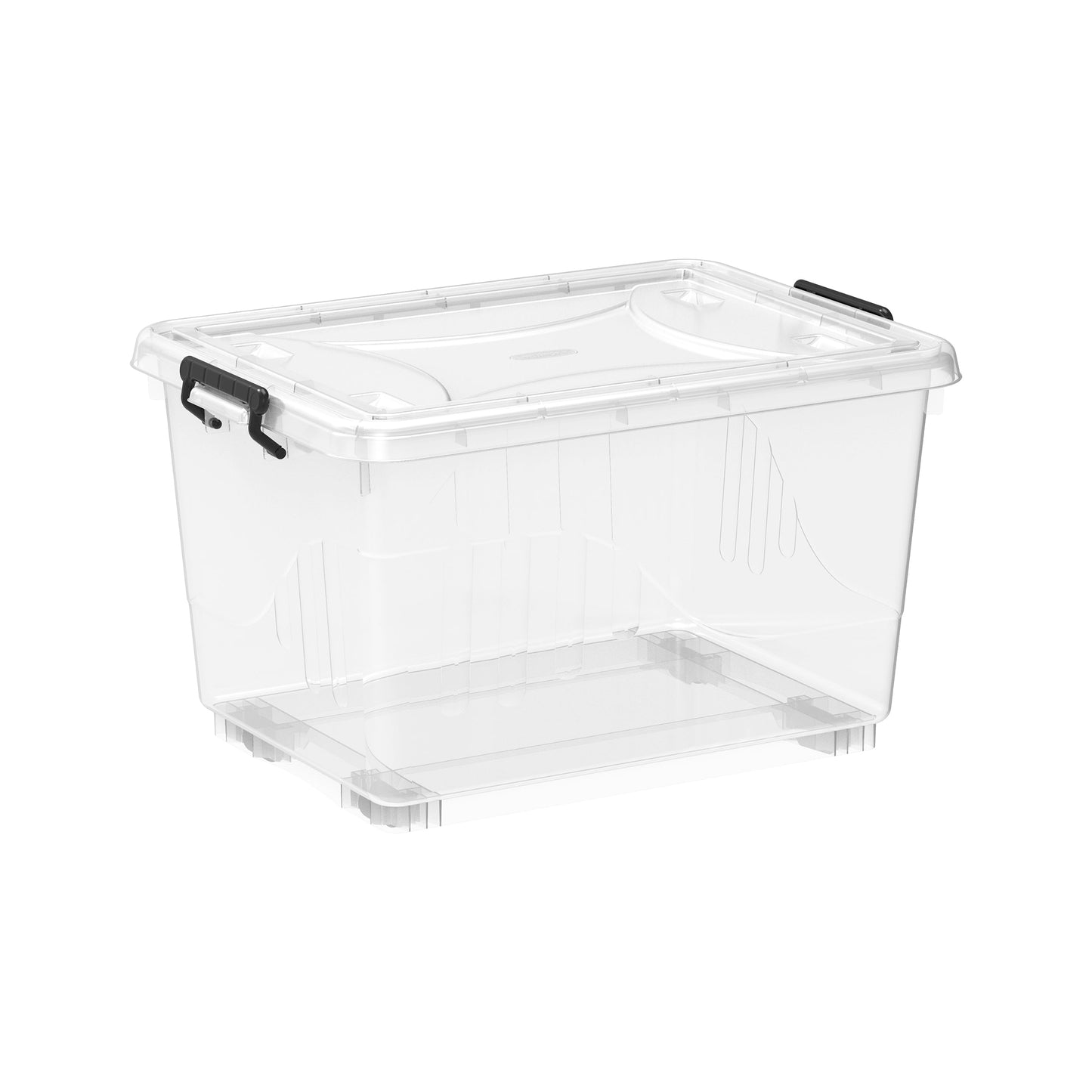 22L Clear Plastic Storage Boxes with Wheels & Lockable Lid - Cosmoplast Kuwait