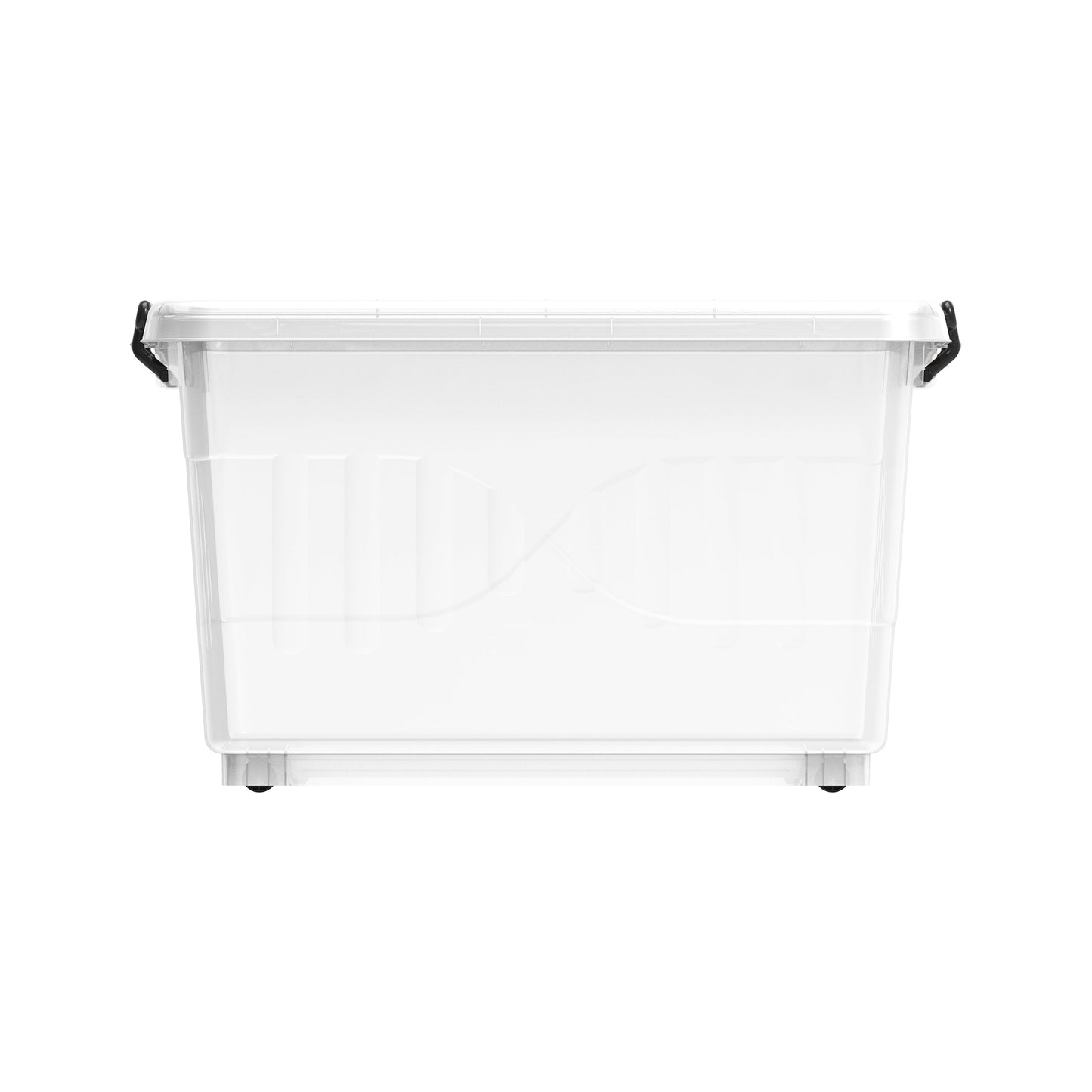 33L Clear Plastic Storage Box with Wheels & Lockable Lid - Cosmoplast Kuwait