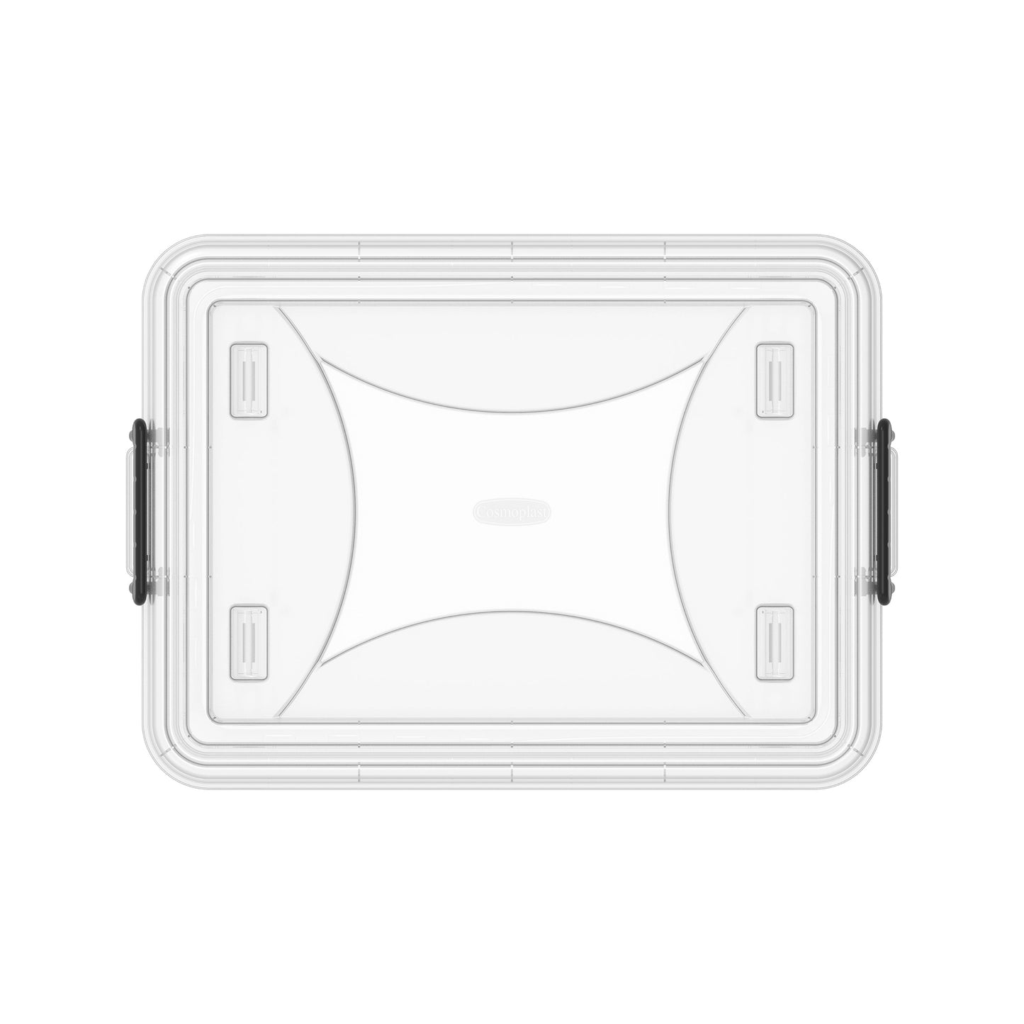 22L Clear Plastic Storage Boxes with Wheels & Lockable Lid - Cosmoplast Kuwait