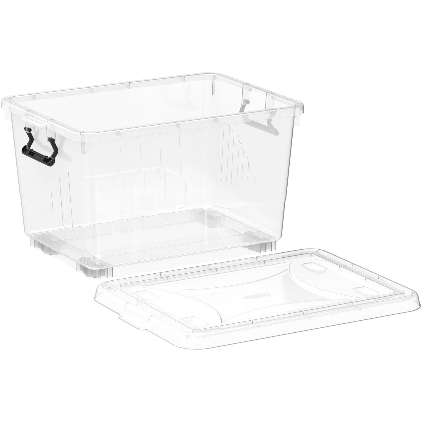 22L Clear Plastic Storage Boxes with Wheels & Lockable Lid - Cosmoplast Kuwait