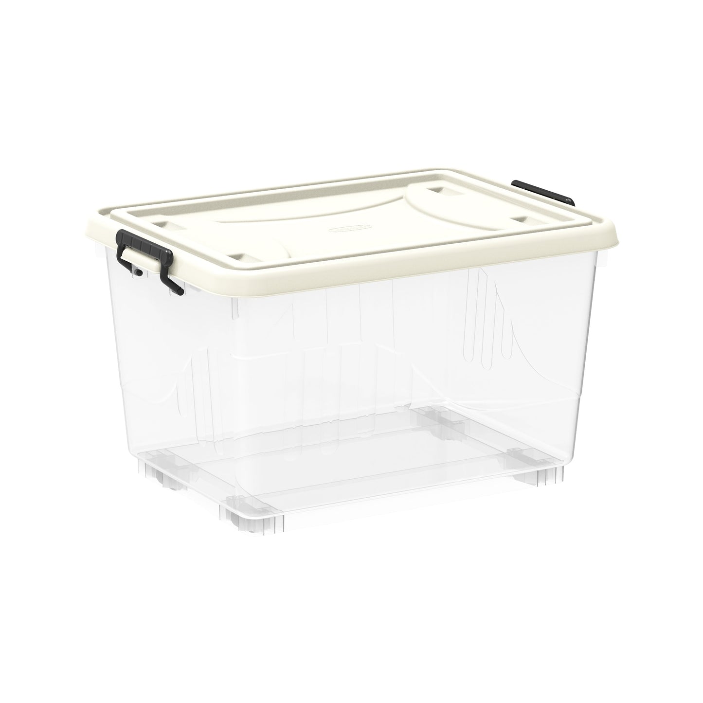 22L Clear Plastic Storage Boxes with Wheels & Lockable Lid - Cosmoplast Kuwait