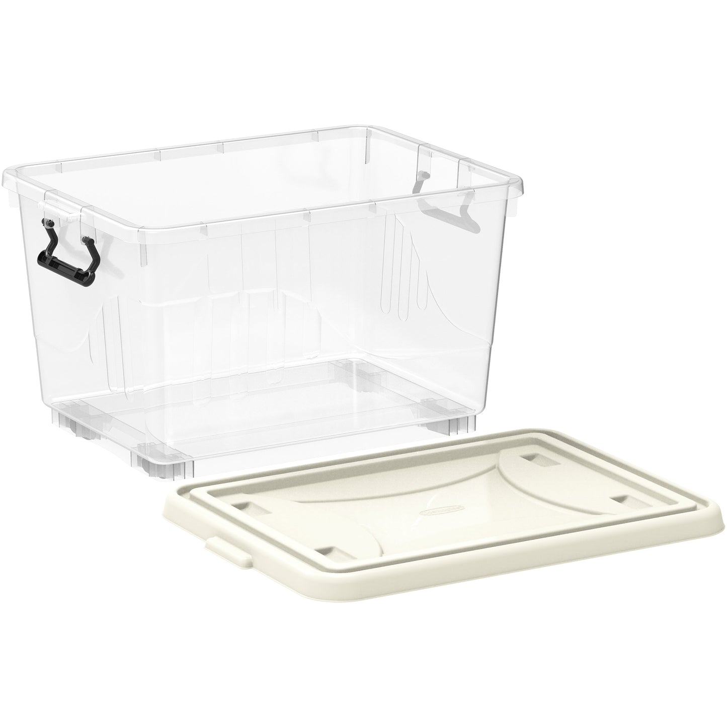 22L Clear Plastic Storage Boxes with Wheels & Lockable Lid - Cosmoplast Kuwait