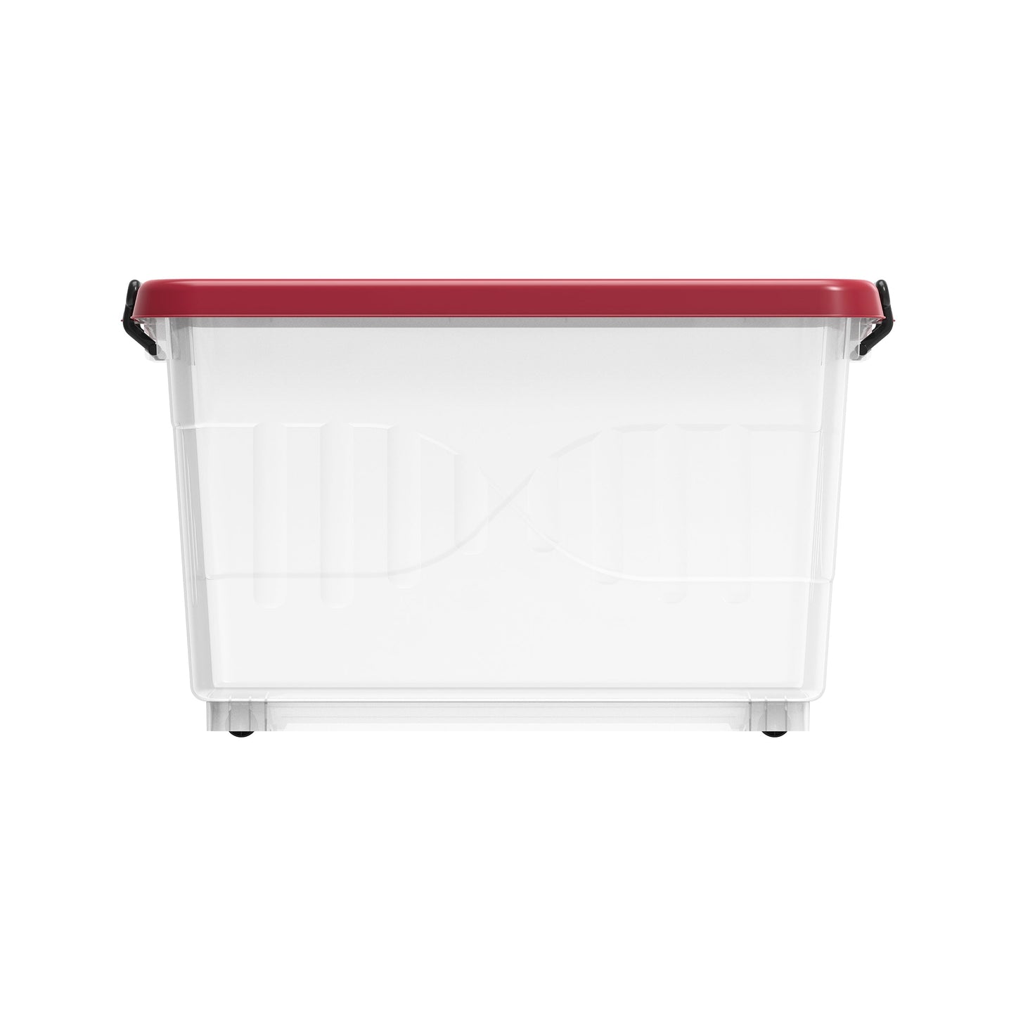 33L Clear Plastic Storage Box with Wheels & Lockable Lid - Cosmoplast Kuwait