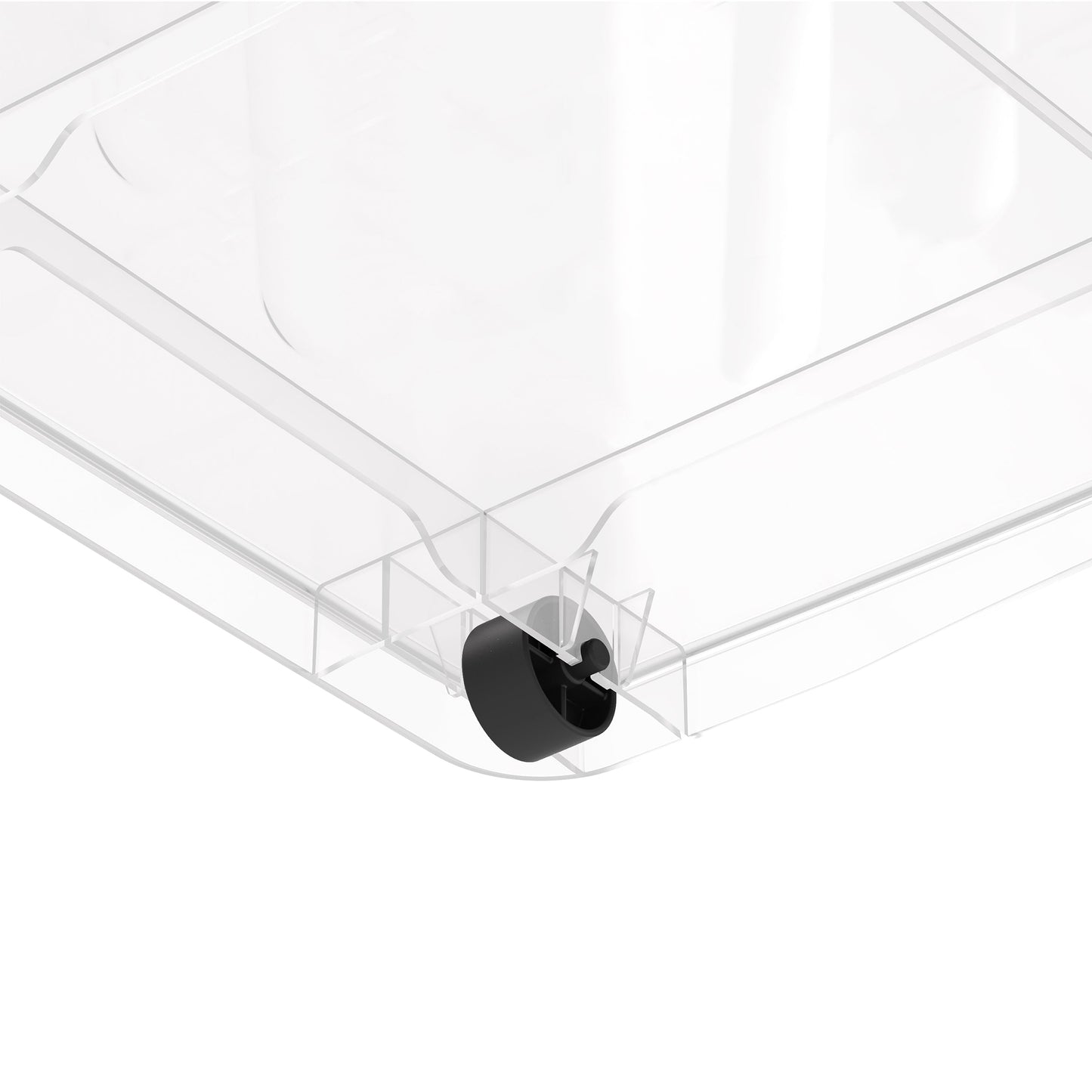 22L Clear Plastic Storage Boxes with Wheels & Lockable Lid - Cosmoplast Kuwait