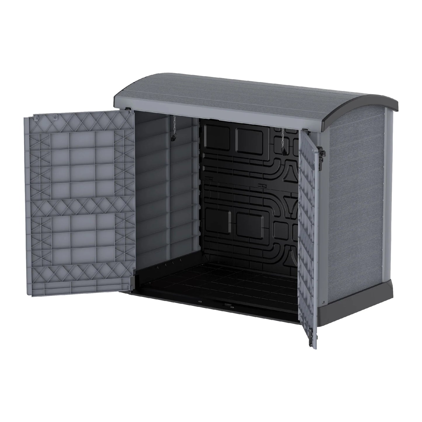 CEDARGRAIN 1200L SMALL STORAGE SHED WITH ARC LID - Cosmoplast Kuwait