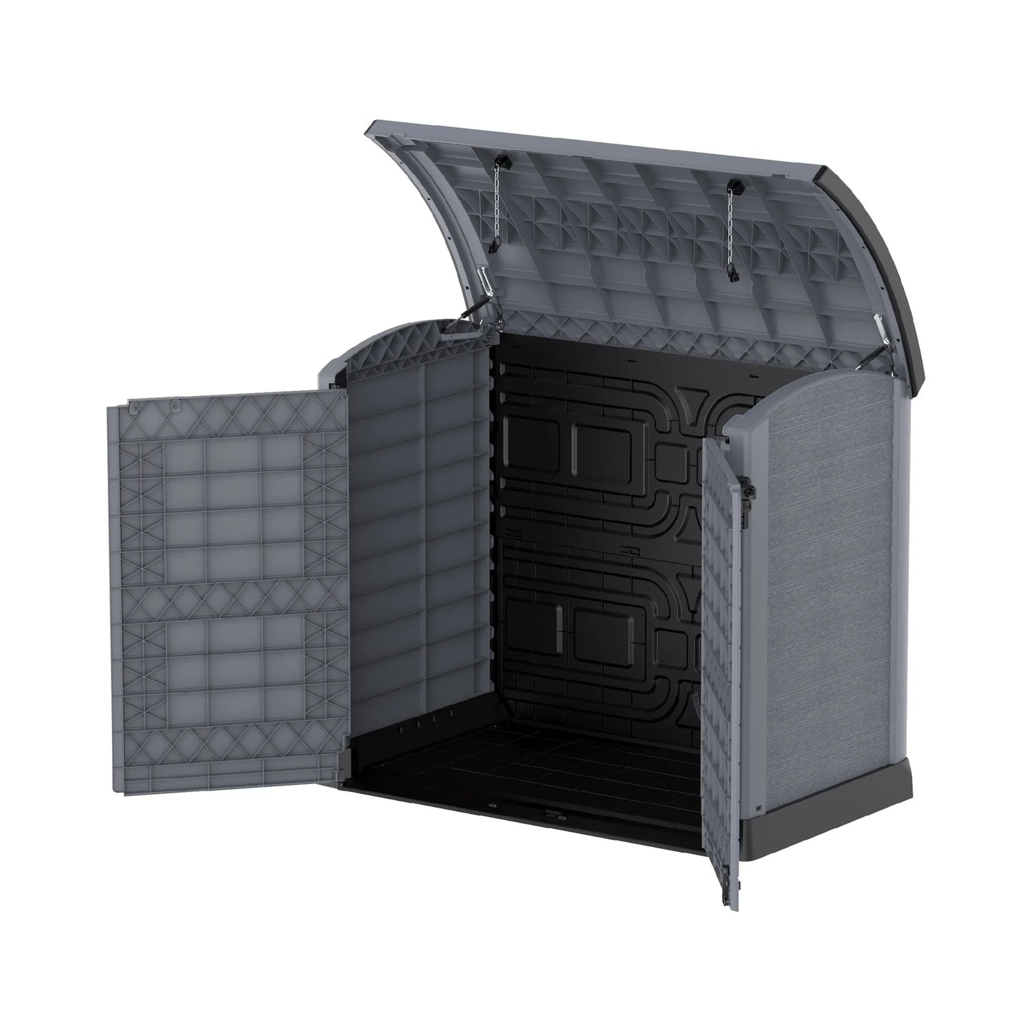 CEDARGRAIN 1200L SMALL STORAGE SHED WITH ARC LID - Cosmoplast Kuwait
