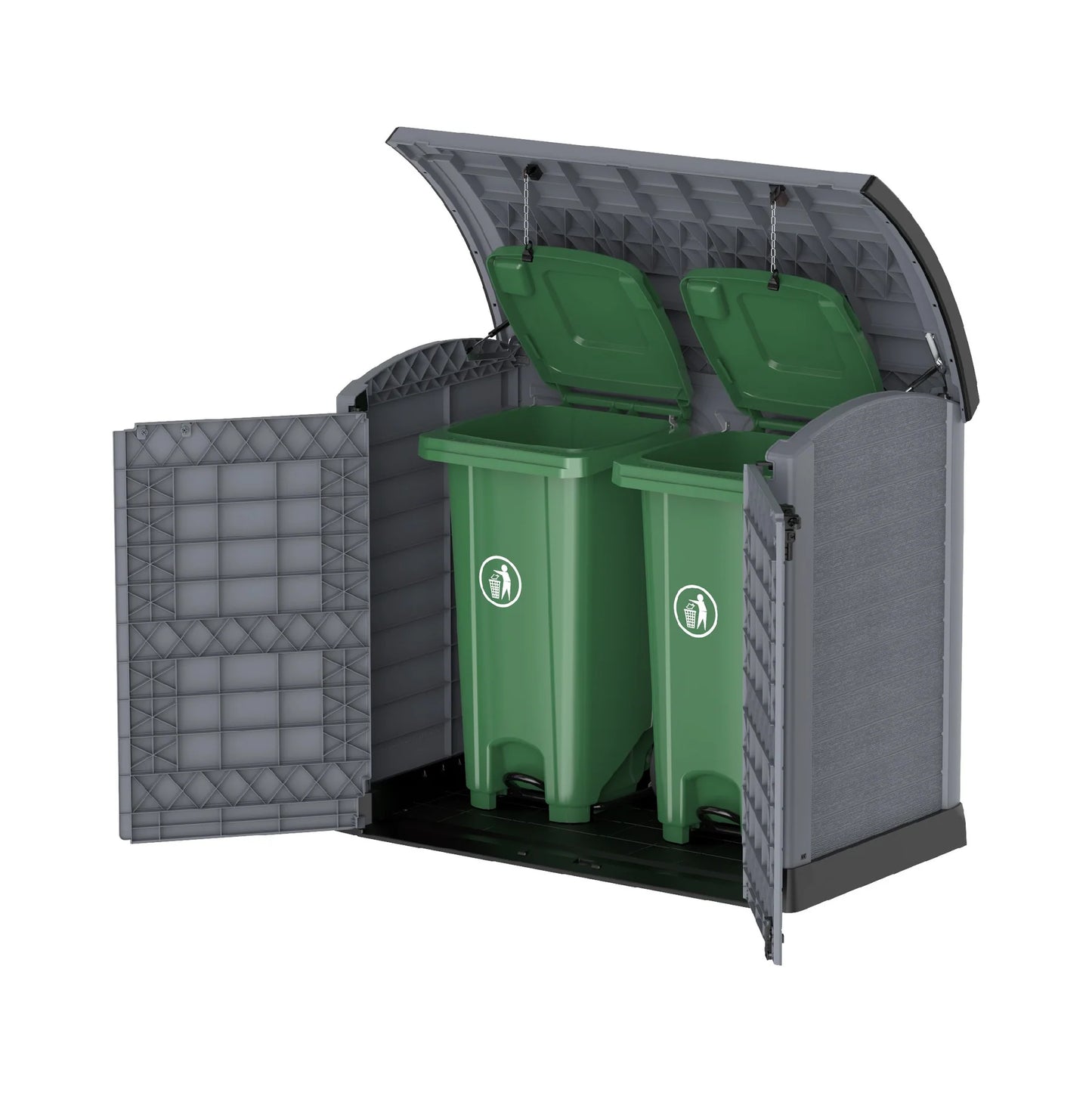 CEDARGRAIN 1200L SMALL STORAGE SHED WITH ARC LID - Cosmoplast Kuwait