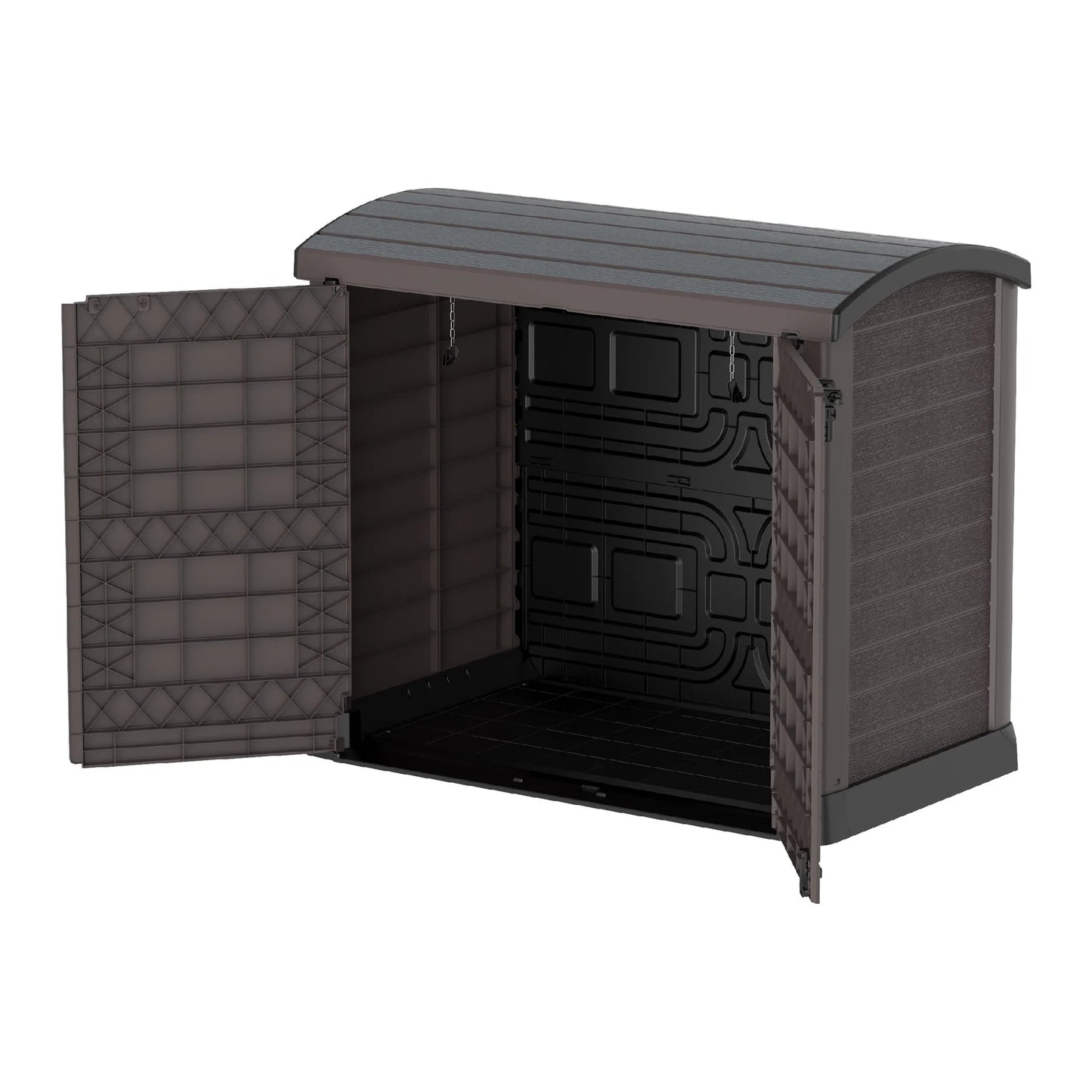 CEDARGRAIN 1200L SMALL STORAGE SHED WITH ARC LID - Cosmoplast Kuwait