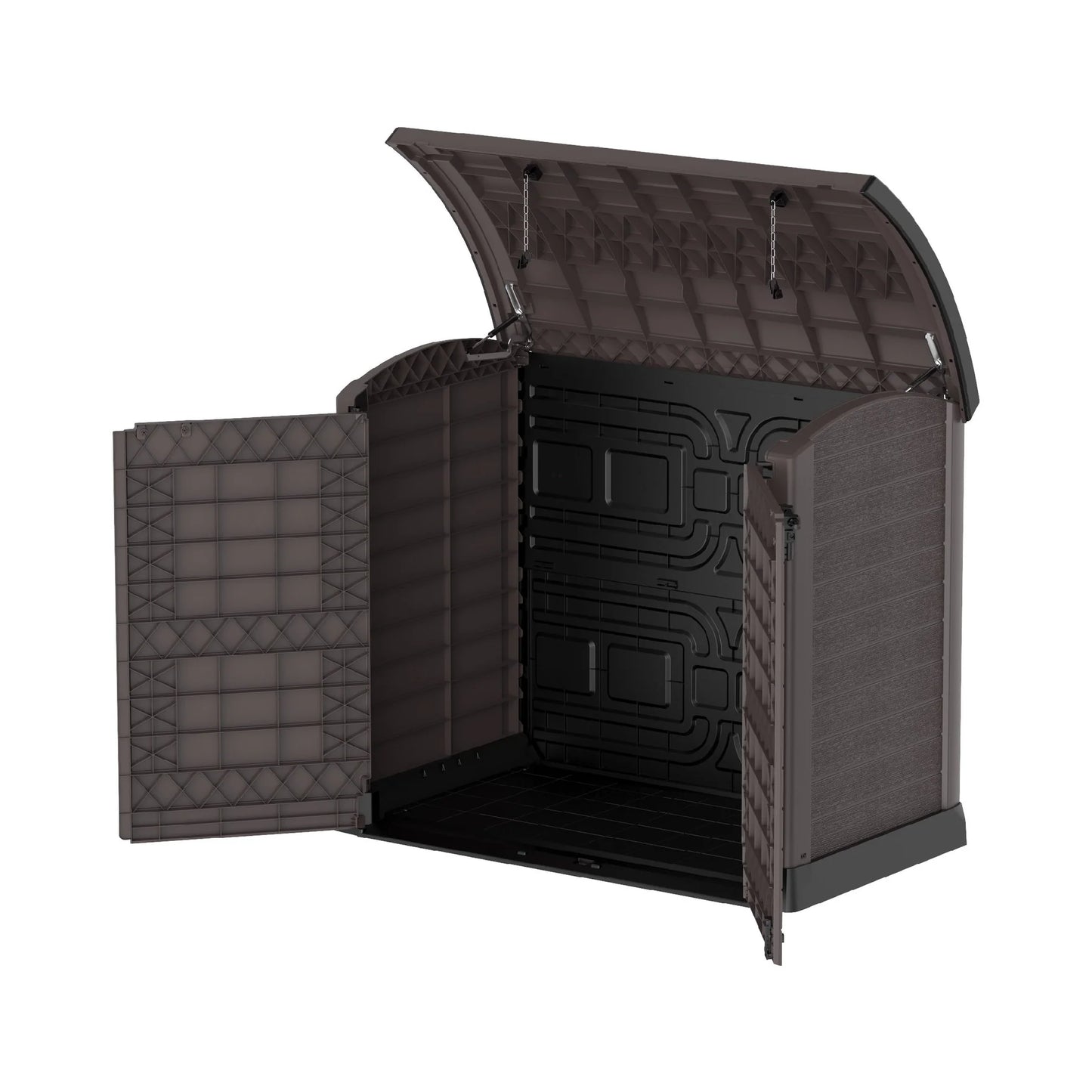 CEDARGRAIN 1200L SMALL STORAGE SHED WITH ARC LID - Cosmoplast Kuwait