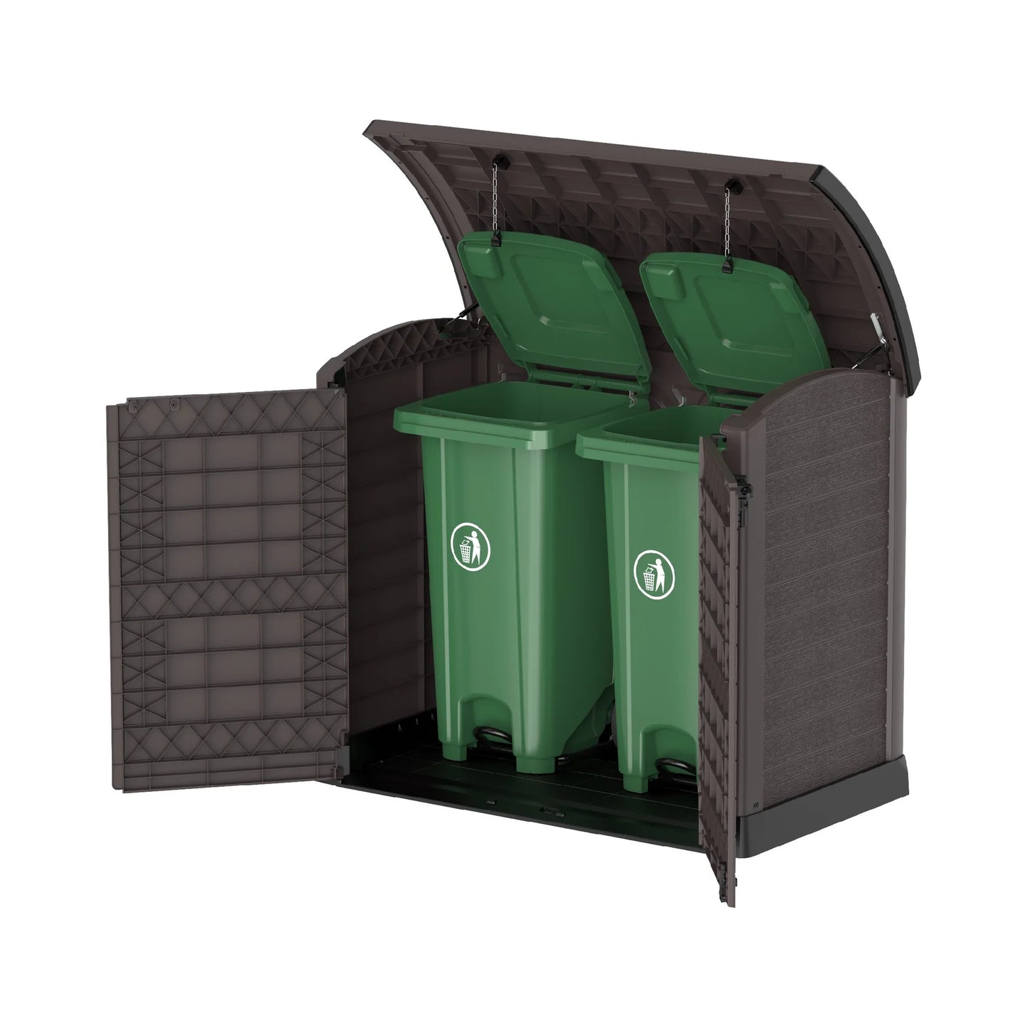 CEDARGRAIN 1200L SMALL STORAGE SHED WITH ARC LID - Cosmoplast Kuwait