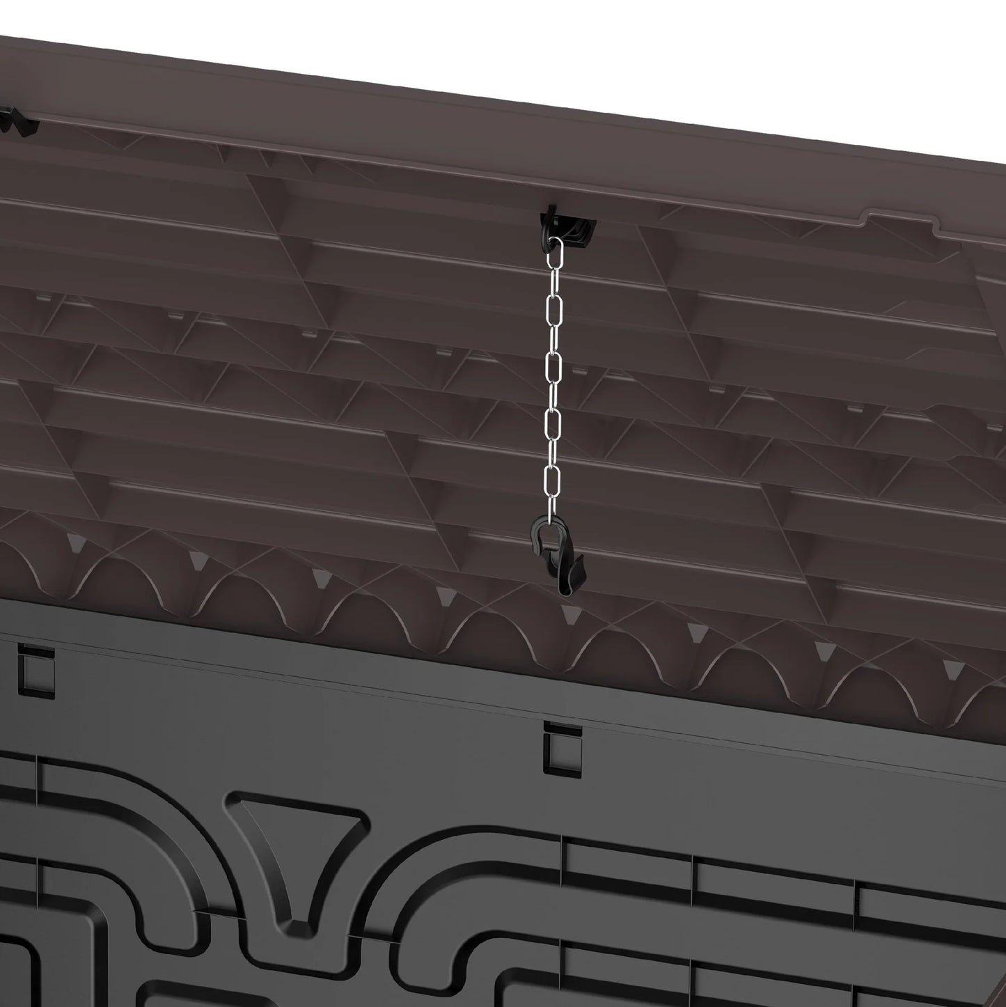 CEDARGRAIN 1200L SMALL STORAGE SHED WITH FLAT LID - Cosmoplast Kuwait