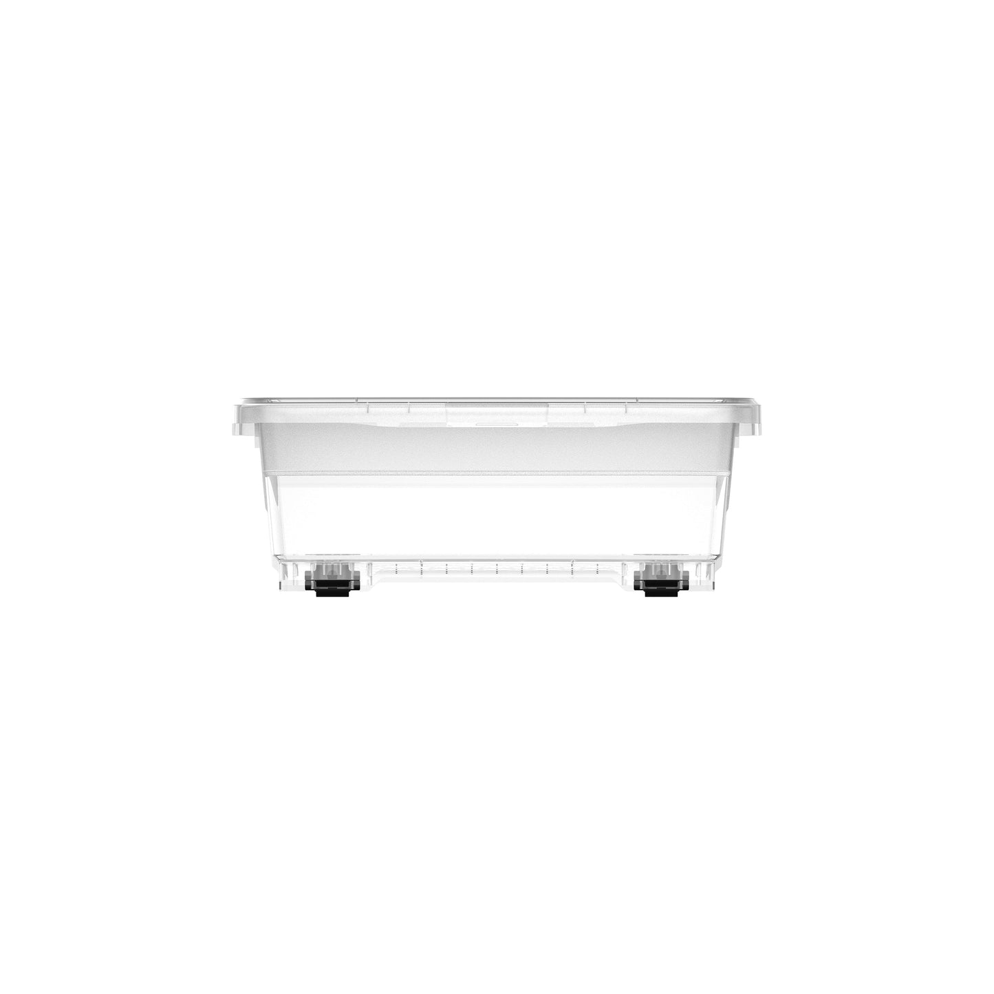 25L Clear Plastic Underbed Storage Box with Wheels & Lockable Lid - Cosmoplast Kuwait