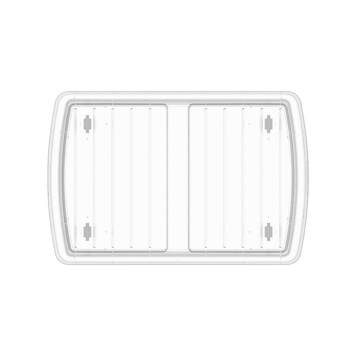 25L Clear Plastic Underbed Storage Box with Wheels & Lockable Lid - Cosmoplast Kuwait