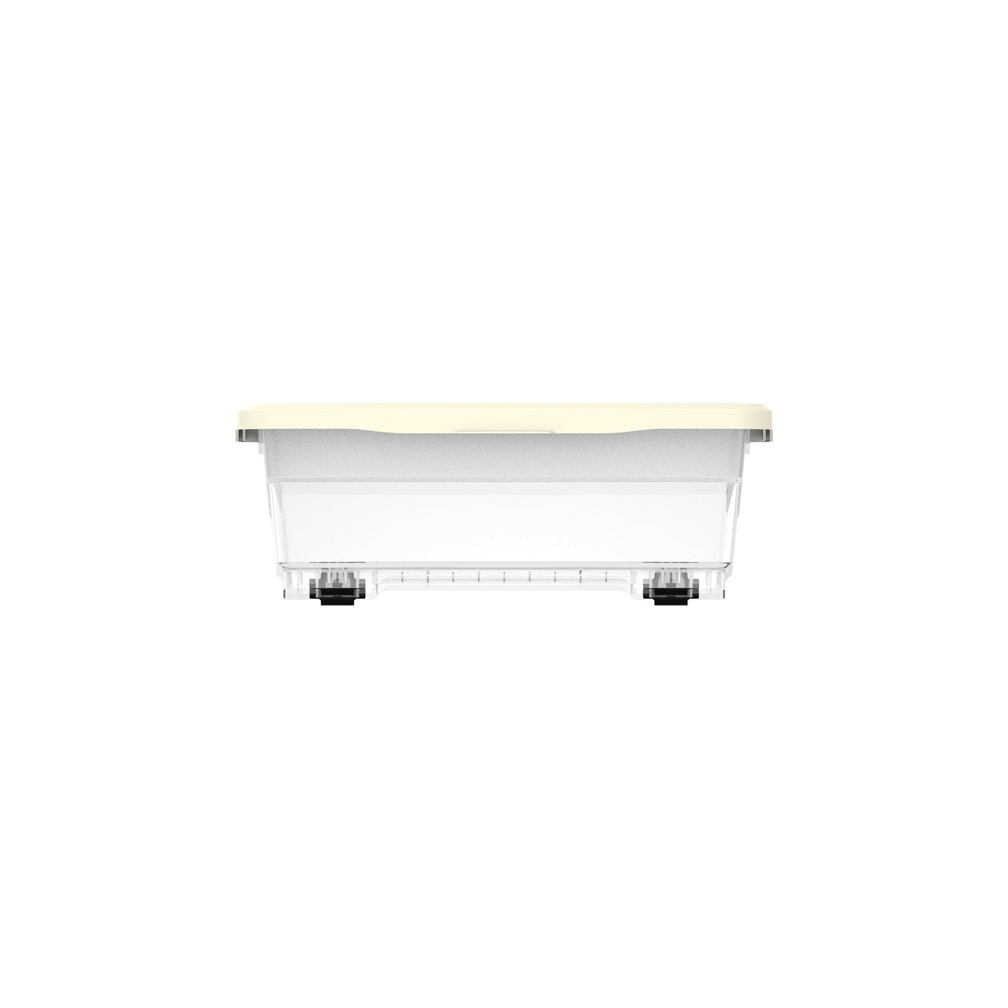 25L Clear Plastic Underbed Storage Box with Wheels & Lockable Lid - Cosmoplast Kuwait