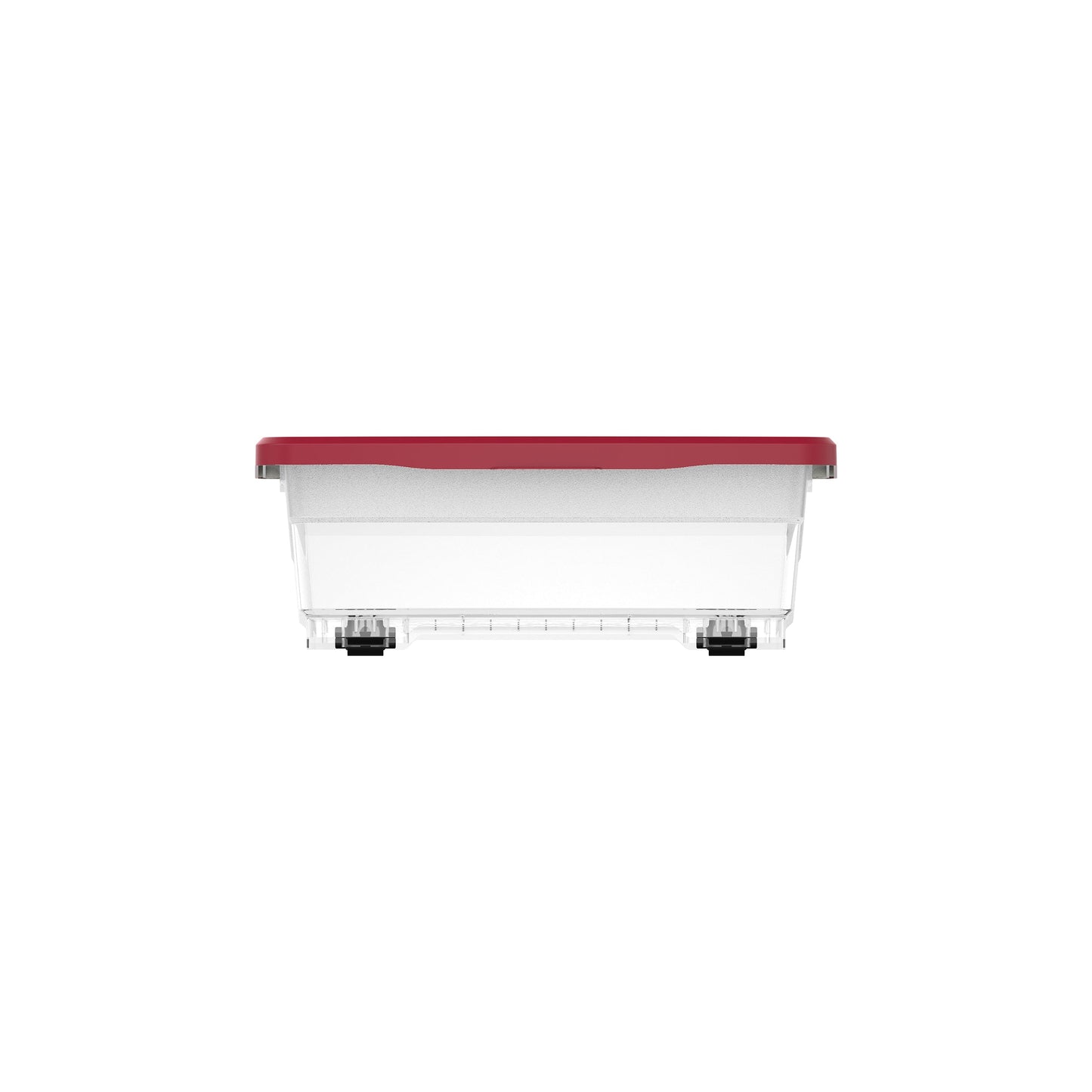 25L Clear Plastic Underbed Storage Box with Wheels & Lockable Lid - Cosmoplast Kuwait