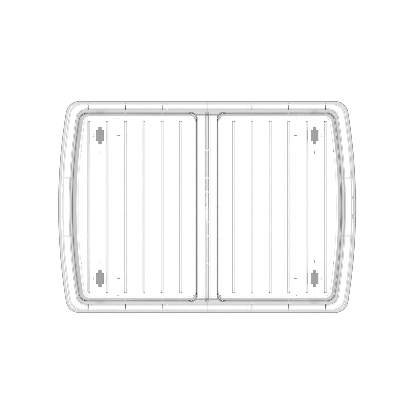 45L Clear Plastic Underbed Storage Box with Wheels & Lockable Lid - Cosmoplast Kuwait