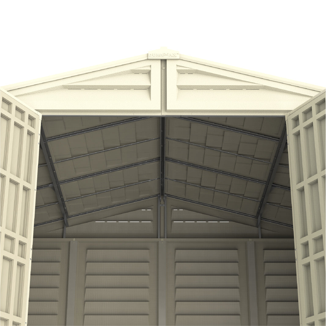 WoodBridge 10.5x8ft (324.8x247x233.2 cm) Resin Garden Storage Shed - Cosmoplast Kuwait