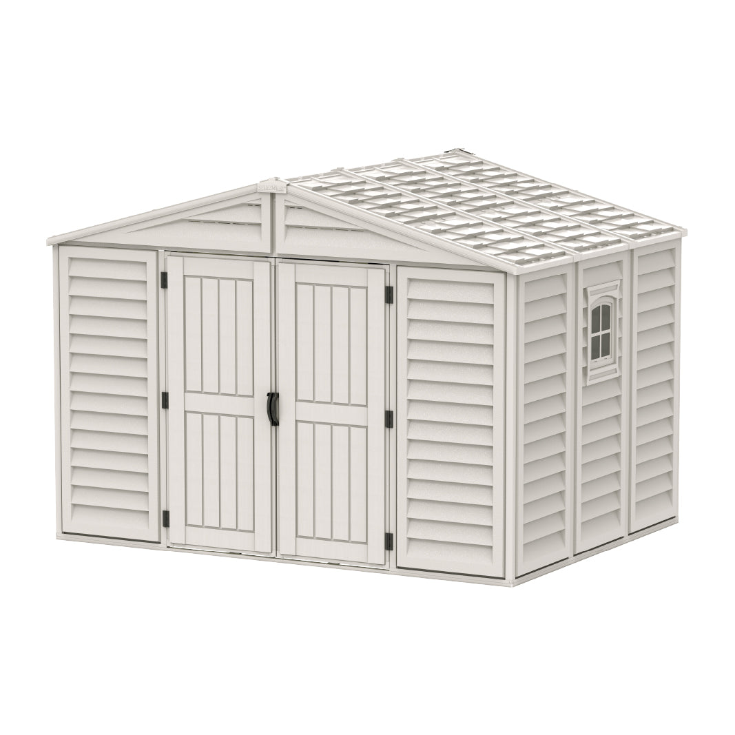WoodBridge 10.5x8ft (324.8x247x233.2 cm) Resin Garden Storage Shed - Cosmoplast Kuwait