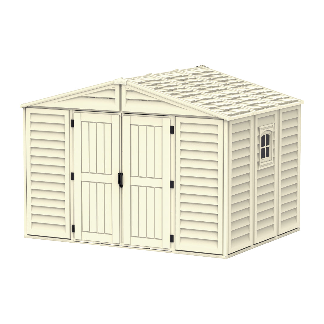 WoodBridge 10.5x8ft (324.8x247x233.2 cm) Resin Garden Storage Shed - Cosmoplast Kuwait