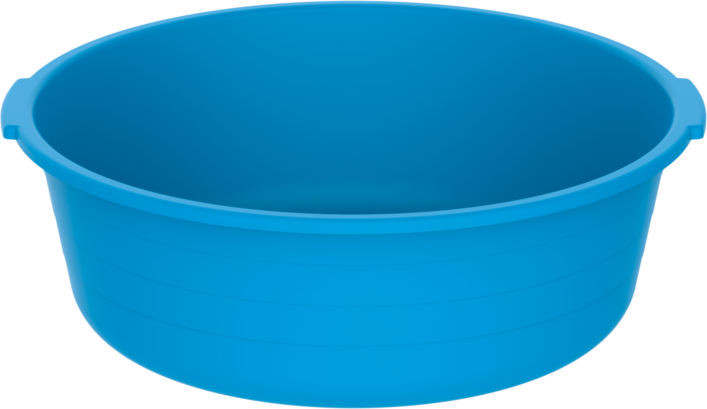 12" Round Plastic Basin Tub 6L - Cosmoplast Kuwait